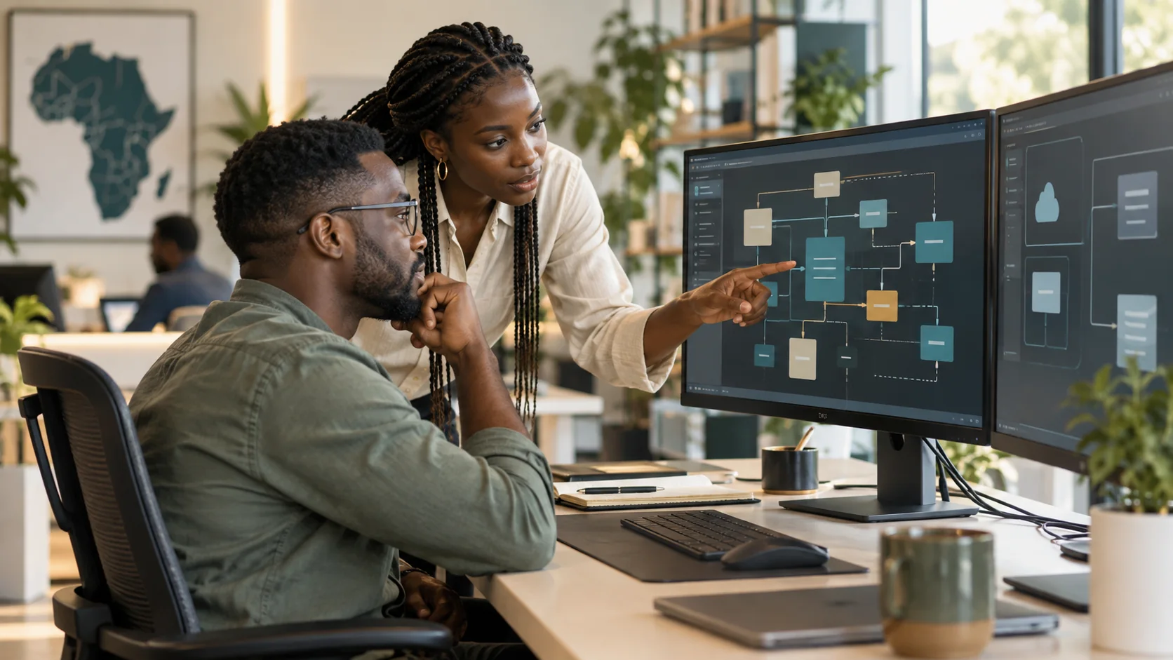 Des spécialistes étudient une architecture applicative