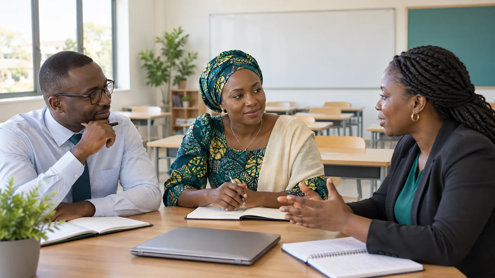 Des personnes échangent dans une salle de formation