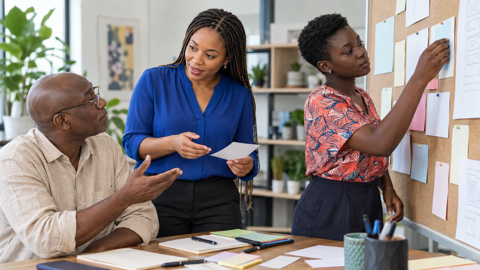 Des professionnels collaborent dans un espace de travail